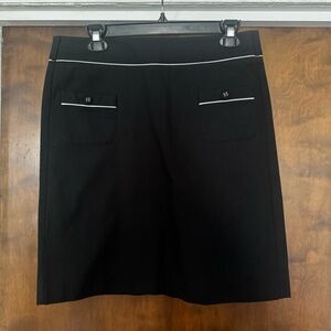 Max Mara Elegant Black Skirt with White Accents